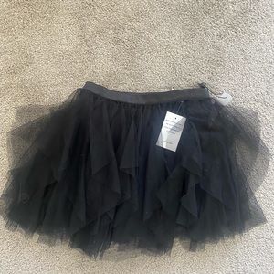 Black tool mini skirt